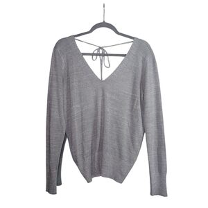 Elegant Gray V-Neck Sweater